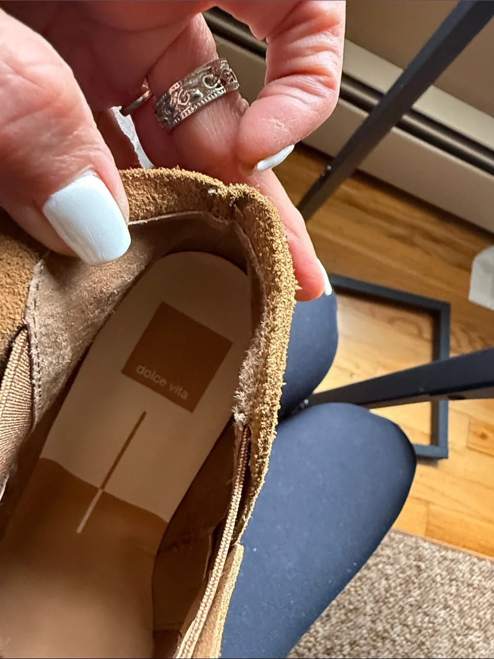 Dolce Vita Tan Suede Platform Chelsea Booties